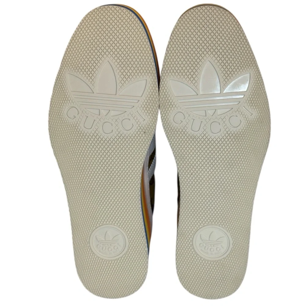 Gucci x Adidas Gazelle Platform Sneakers in GG Canvas Size 8